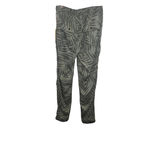 NWT C&C California Lyocell Green Fern Palm Print Pull On Joggers Drawstring XS - Picture 4 of 8